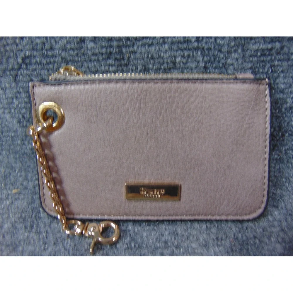 Dune‎ London Satchel Bag Taupe Snakeskin Metallic Crossbody Pouch FLAW READ